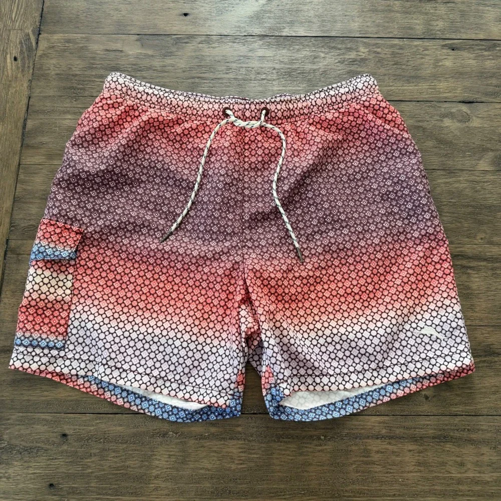Tommy Bahama Relax Mens Large Swim Shorts Trunks Ombre Pattern‎ 6